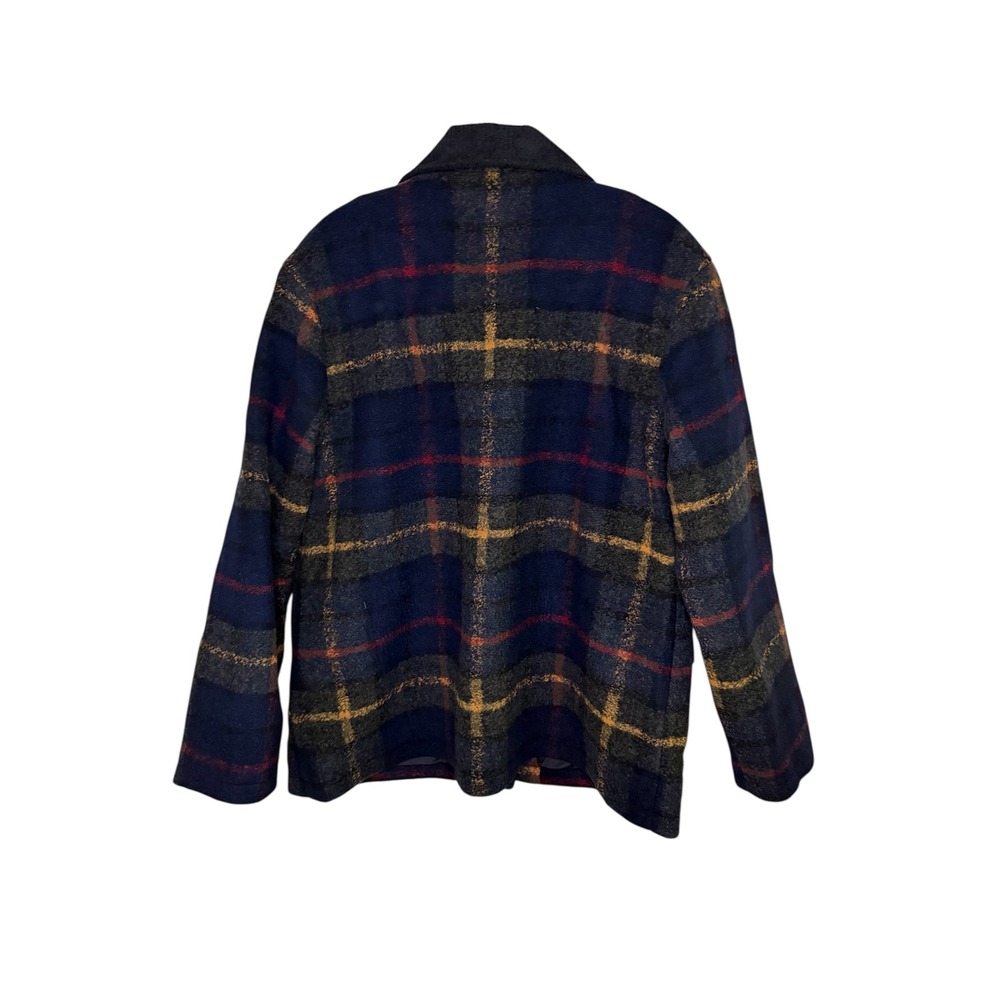 Pendleton Women's Wool Blend Barn Coat | Royal Blue Plaid | NWOT - Picture 7 of 8